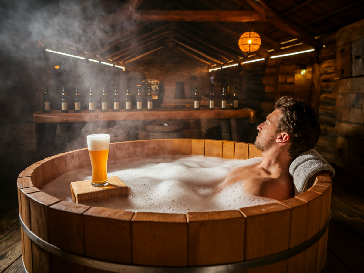 Les bains de bière en République tchèque