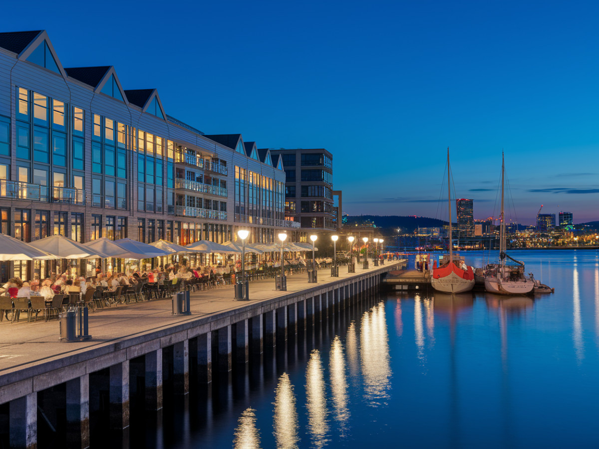 Une soirée dans le quartier d'Aker Brygge