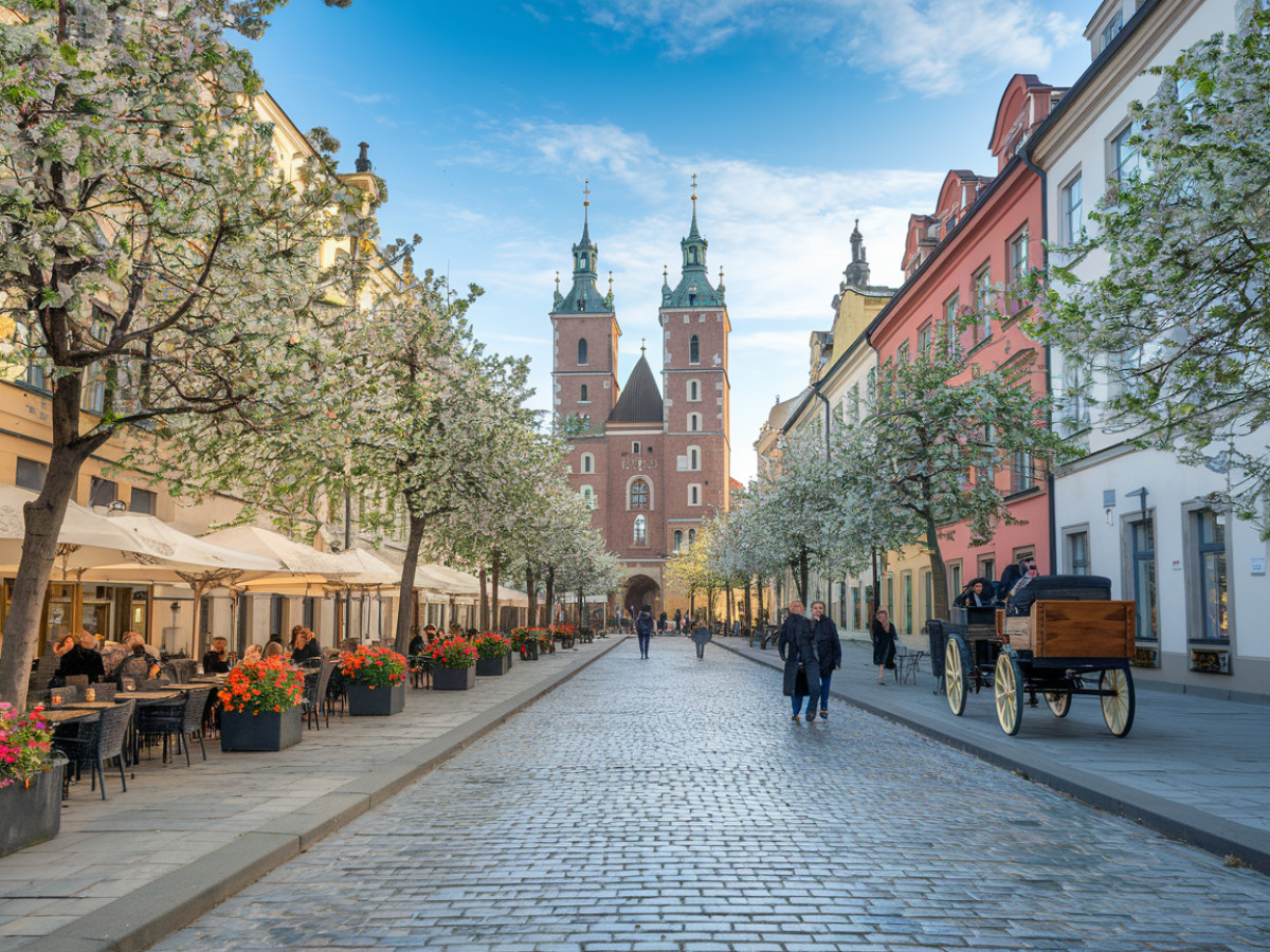 L'enchantement de Cracovie au printemps
